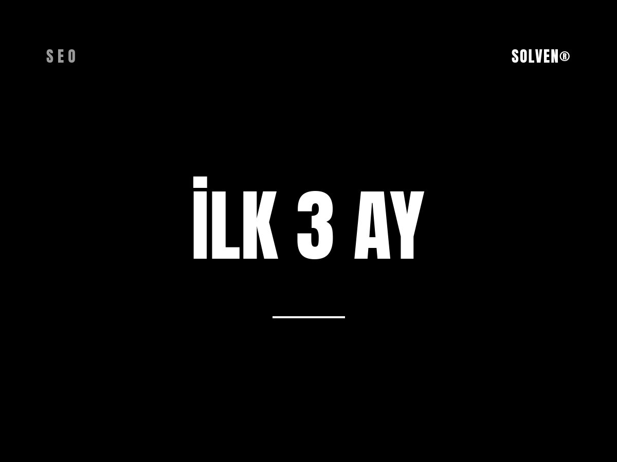 SEO: ilk üç ayda ne beklenmeli